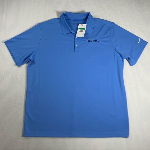 NEW NWT Nike Polo Shirt Men's Xl Baby Blue  Dri Fit DC1963-448 TROXELL - Picture 1 of 7